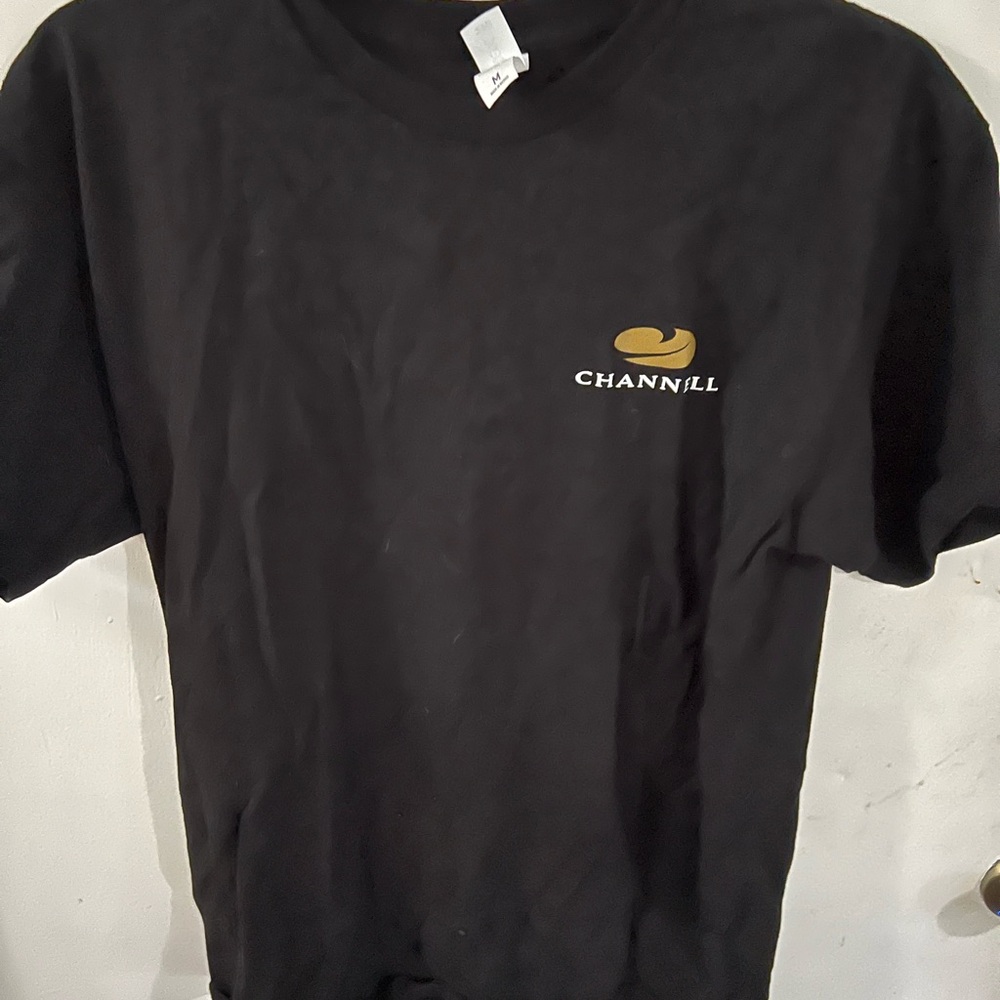 CHANNELL Black Short Sleeve Tee Iconic Design